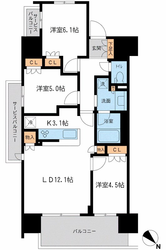 BLESS宮崎台の間取り