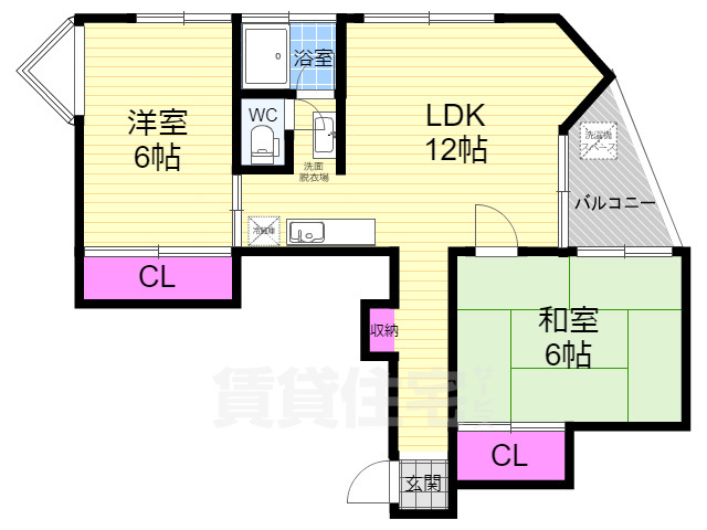 グランタック東山二条の間取り