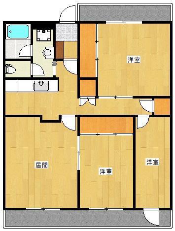 クロノス２６大分下郡Ａ・Ｂの間取り