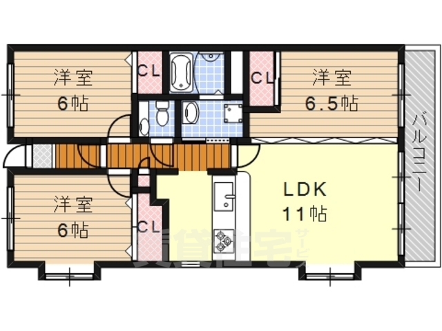 名古屋市昭和区山中町のマンションの間取り