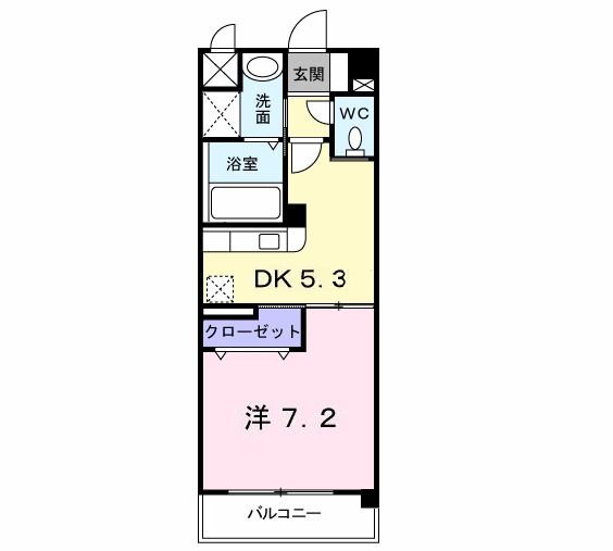 北九州市小倉南区上吉田のマンションの間取り