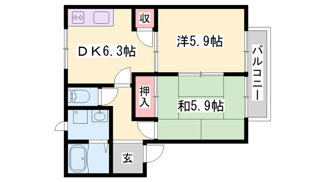 プリムローズ　Ａ棟の間取り