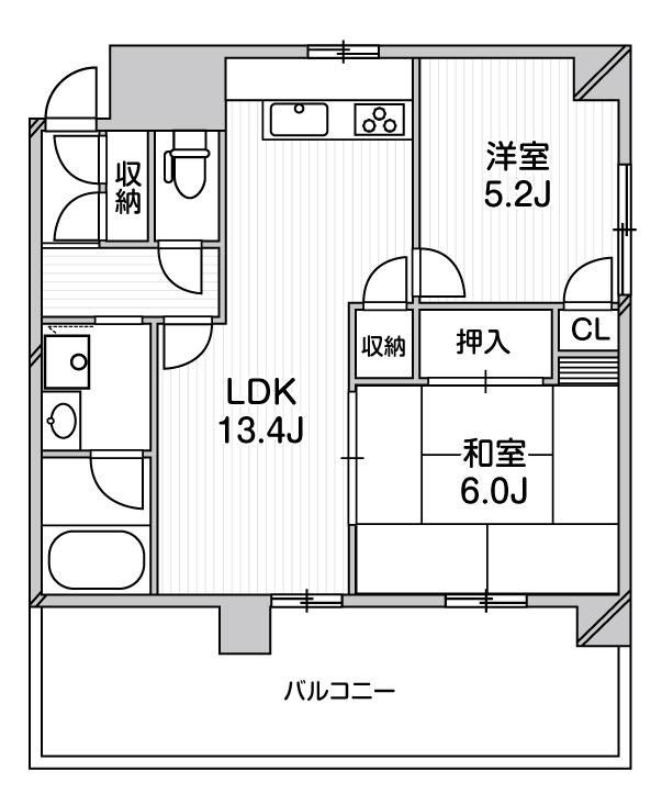 港区芝浦のマンションの間取り