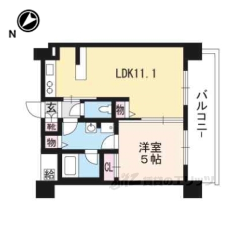 大津市打出浜のマンションの間取り