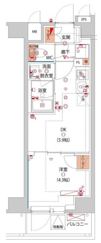 ハーモニーレジデンス東京サウス大塚の間取り