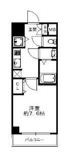 大阪市福島区玉川のマンションの間取り