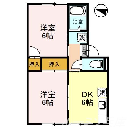 アイランドハイツ桑間B棟の間取り