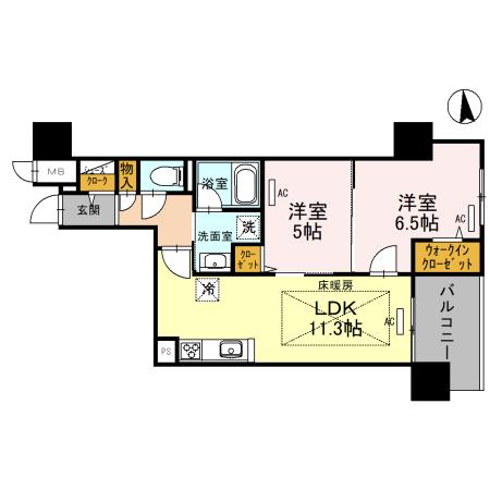 【IBC Residence Westの間取り】