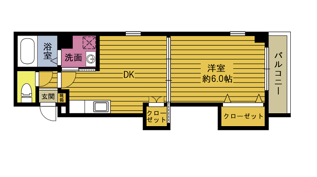 ファミール中央の間取り