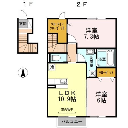 【ソレイユ南仙台の間取り】