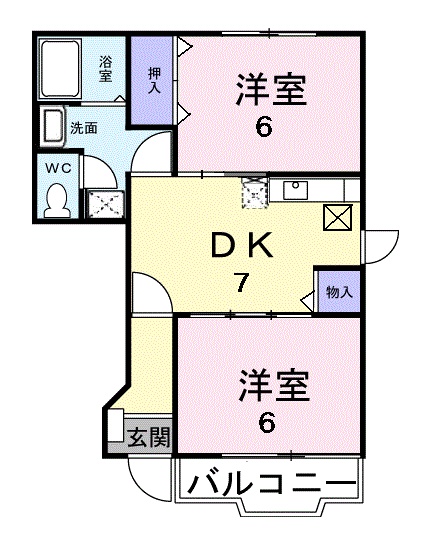 滋賀県彦根市八坂町（アパート）の賃貸物件の間取り
