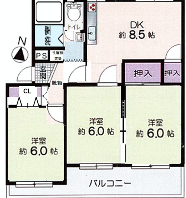 長津田団地の間取り