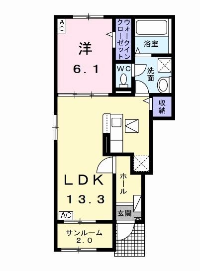 【プロスペリタ河渡長良川　Ｓの間取り】