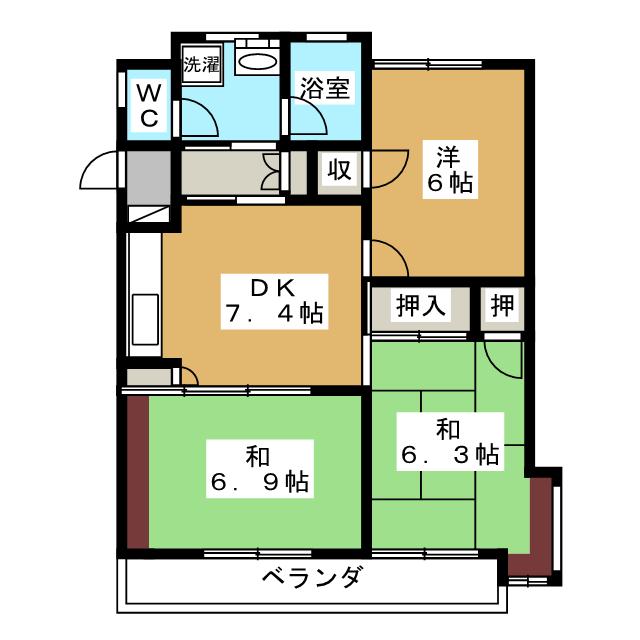 ライブタウン芳川の間取り