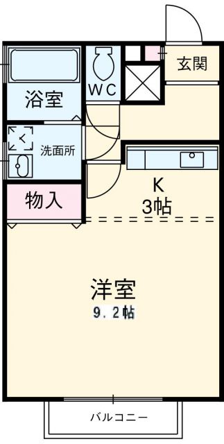 春日井市上条町のアパートの間取り