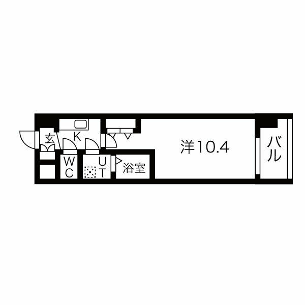 大阪市浪速区浪速東のマンションの間取り