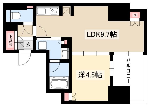 オープンレジデンシア名古屋栄の間取り