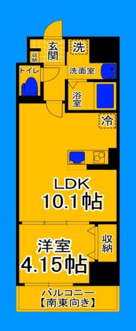 堺市堺区甲斐町東のマンションの間取り