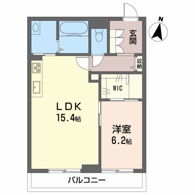 松山市岩崎町のマンションの間取り