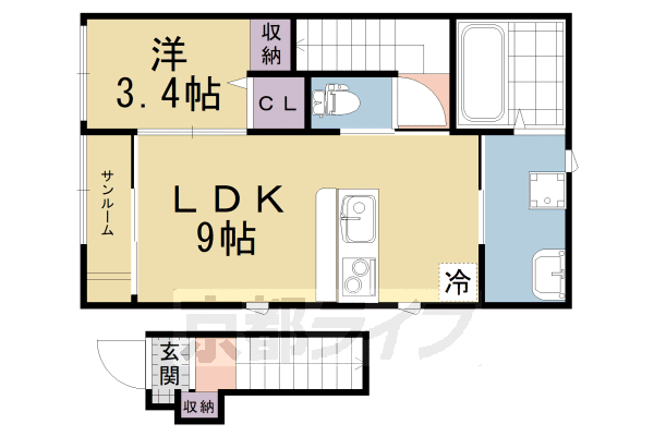 ＣＬＡＳＳＯ　ＰＲＩＭＯ伏見稲荷の間取り