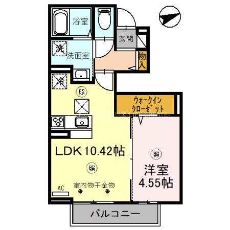 小野市王子町のアパートの間取り