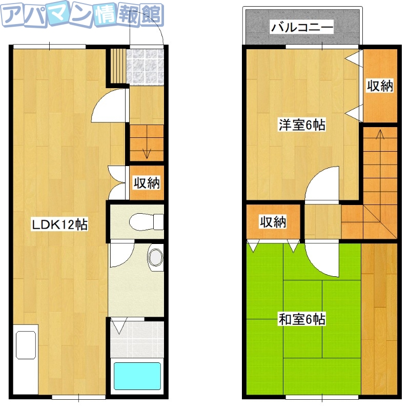 新潟市西区坂井のアパートの間取り