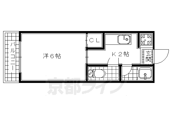 枚方市楠葉野田のマンションの間取り