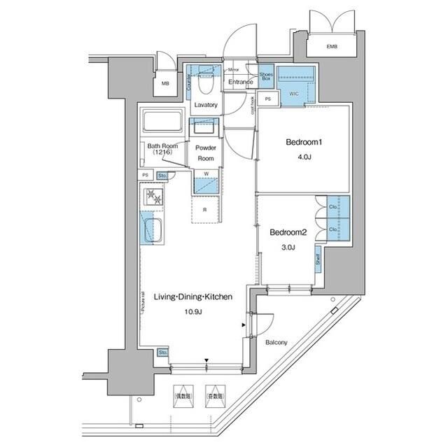 台東区台東のマンションの間取り