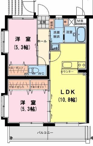 リバージュ　カスガの間取り