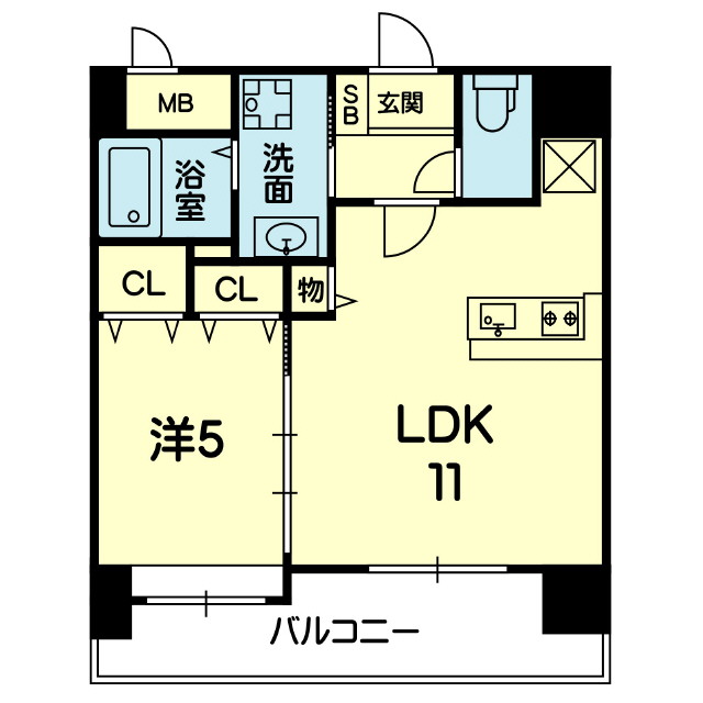 シャローム上熊本の間取り