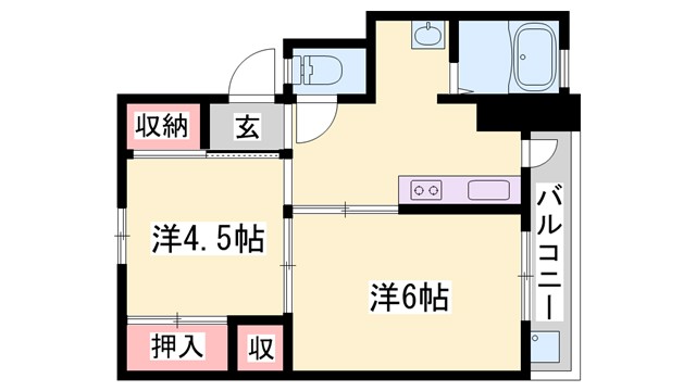 ビレッジハウス北条第三の間取り