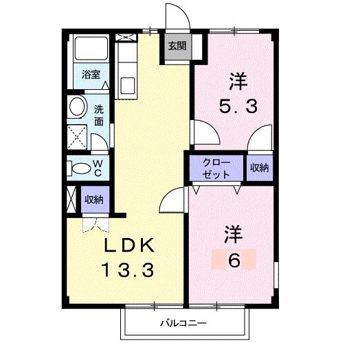 フェリス屋島Iの間取り