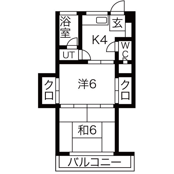 川西マンションの間取り