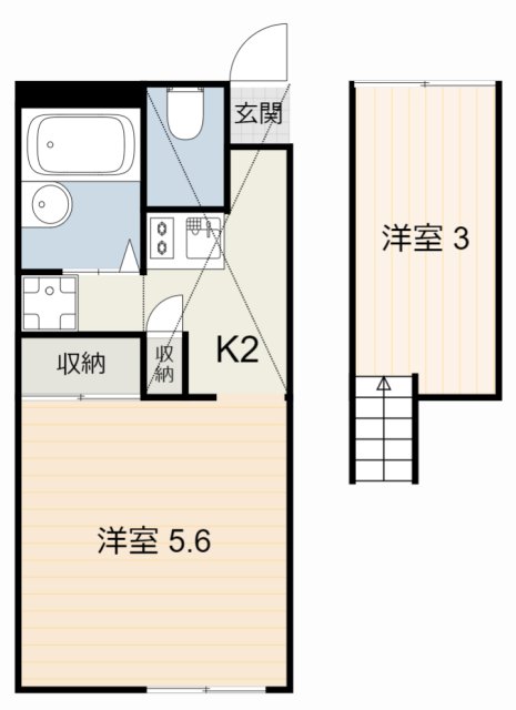 安城市美園町のアパートの間取り