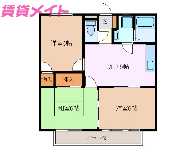 グランドハイツ舘IIの間取り