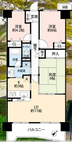 アリーナコースト壱番館の間取り