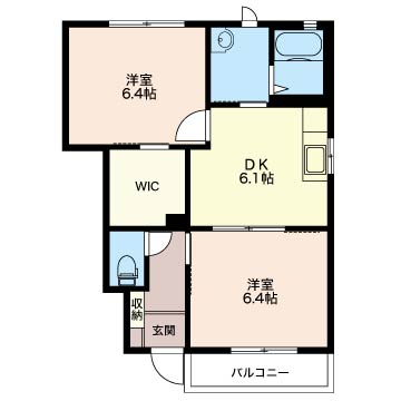 メゾンサンモールAの間取り