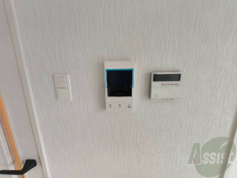 セキュリティ　モニタ付インターホンでセキュリティ面も安心です。