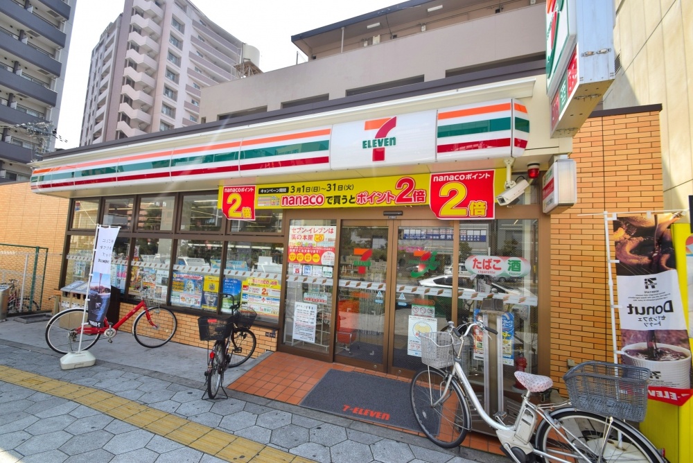 コンビニ　セブンイレブン　大阪鶴橋駅西店（コンビニ）まで474m