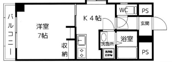 ＪＲ東海道本線 千里丘駅 徒歩5分 7階建 築40年の間取り写真