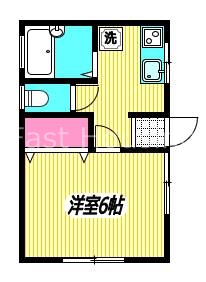 西武新宿線 新井薬師前駅 徒歩6分 2階建 築38年の間取り写真