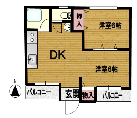 名古屋市千種区内山のマンションの間取り