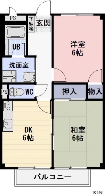 掛川市富部のアパートの間取り