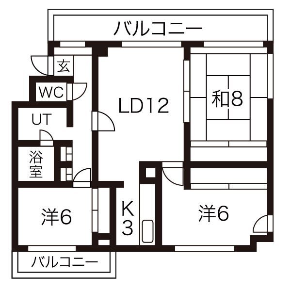 アンクレール宮の森の間取り