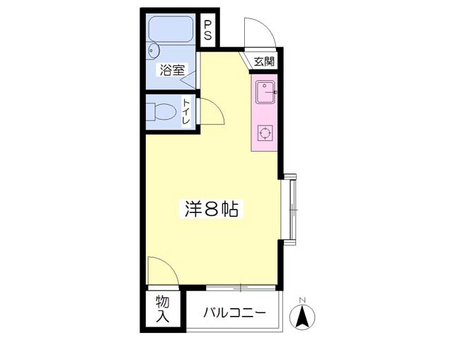 松山市清水町のアパートの間取り