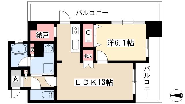 グレイスコート桜山の間取り