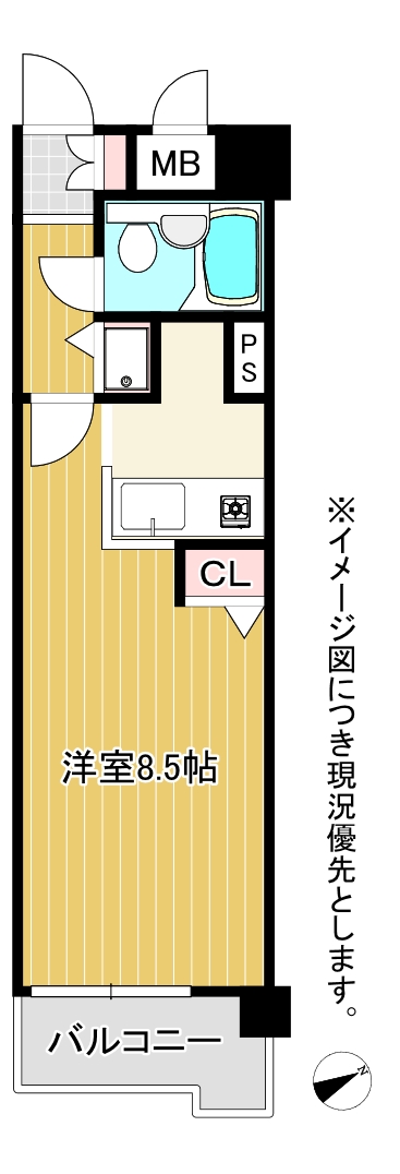 トーカンマンション新米屋町　３０６の間取り