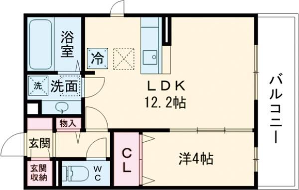 D-ROOM藤田　B棟の間取り