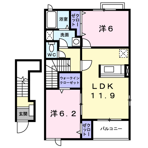 ニューアペックス Bの間取り