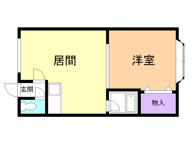 白老郡白老町末広町のアパートの間取り